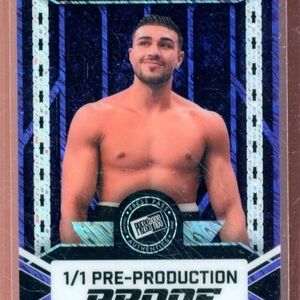 Super Nice Rare 1/1 Pre-Production Proof Tommy Fury Card.